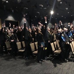 dma graduates throw their caps in the air